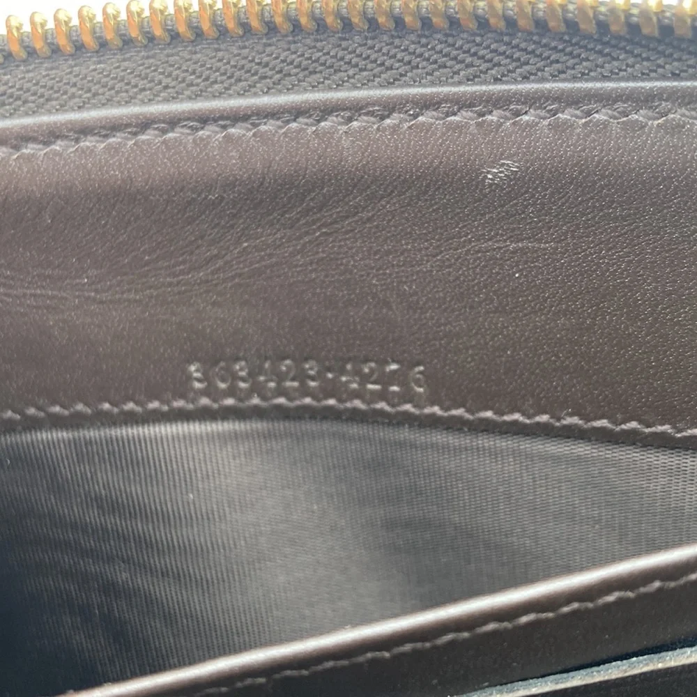 GUCCI GG LOGO TAN BROWN ZIPPY WALLET - Picture 9 of 17